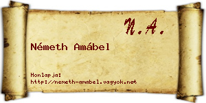 Németh Amábel névjegykártya
