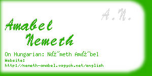 amabel nemeth business card